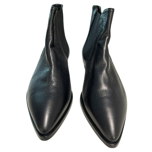 New AGL Mahé Beat Leather Beatle Black Ankle Boot Size 38 8 - Picture 3 of 10